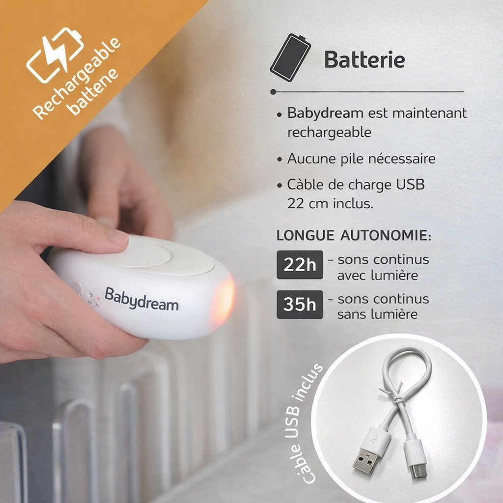 Mouton Deluxe BabyDream™ Veltora en peluche douce avec capteur de pleurs, bruit blanc apaisant pour bébé, image en peluche beige